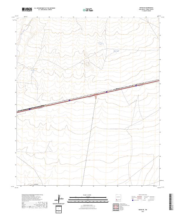 Separ NE, NM — USGS 7.5-minute topo (2023)