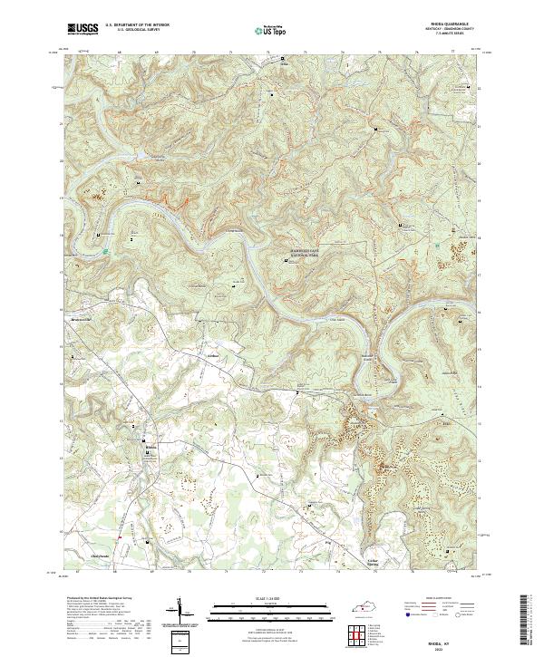 Rhoda, KY — USGS 7.5-minute topo (2022)