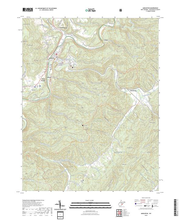 Marlinton, WV — USGS 7.5-minute topo (2023)
