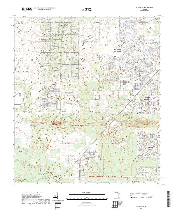Dunnellon SE, FL — USGS 7.5-minute topo (2024)