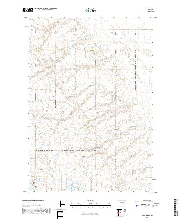Clear Lake NE, SD — USGS 7.5-minute topo (2021)