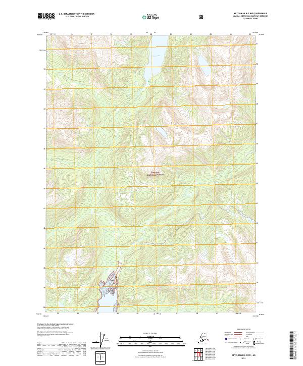 Ketchikan B-2 NW, AK — USGS 7.5-minute topo (2021)
