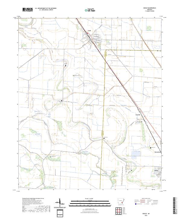 Gould, AR — USGS 7.5-minute topo (2024)