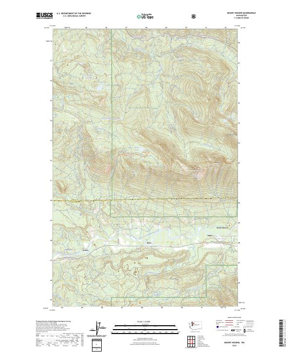 Mount Higgins, WA — USGS 7.5-minute topo (2023)