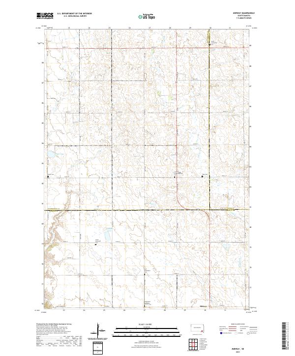 Midway, SD — USGS 7.5-minute topo (2021)