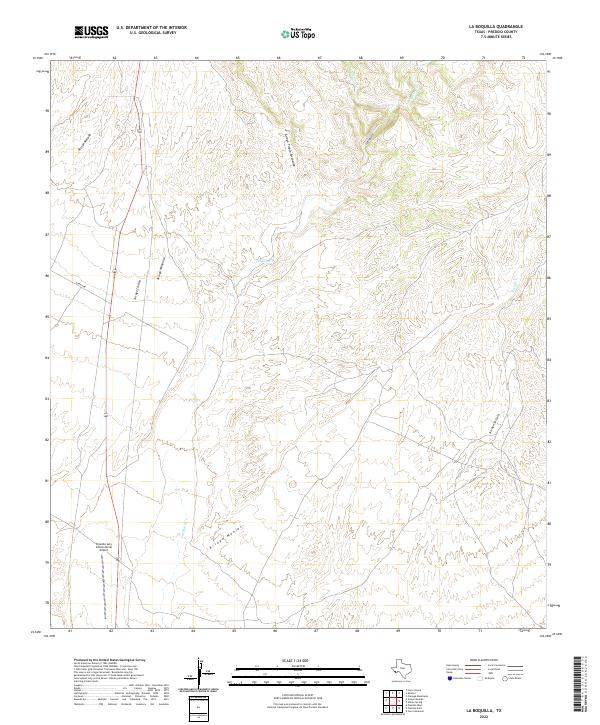 La Boquilla, TX — USGS 7.5-minute topo (2022)