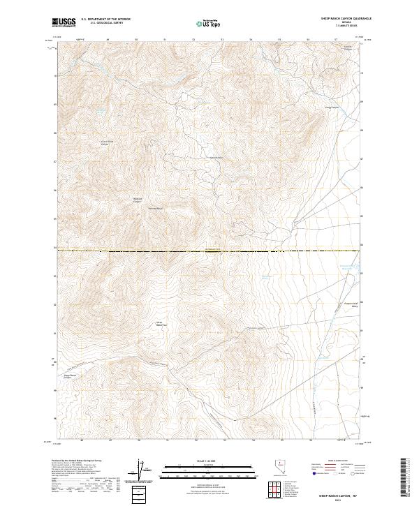 Sheep Ranch Canyon, NV — USGS 7.5-minute topo (2021)