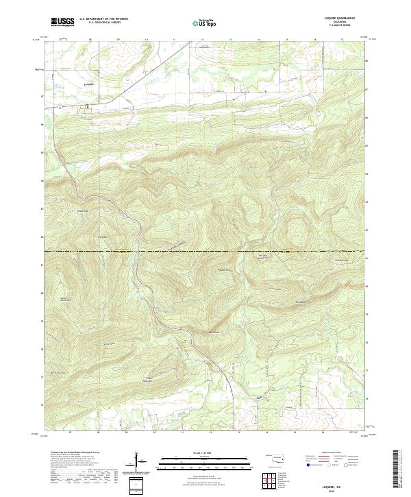 Lequire, OK — USGS 7.5-minute topo (2022)