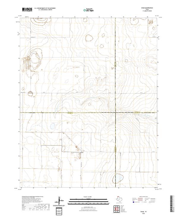 Exum, TX — USGS 7.5-minute topo (2022)
