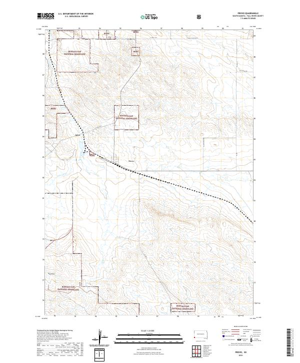 Provo, SD — USGS 7.5-minute topo (2021)