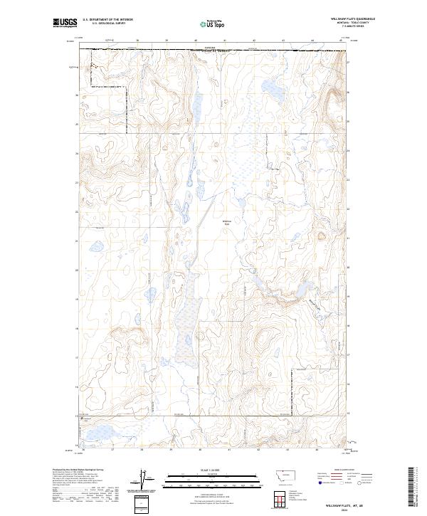 Willshaw Flats, MT-AB — USGS 7.5-minute topo (2024)