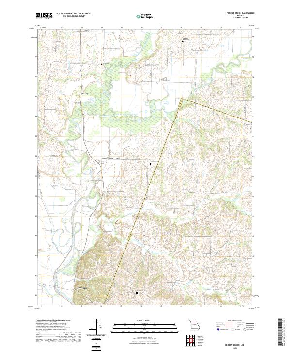 Forest Green, MO — USGS 7.5-minute topo (2021)