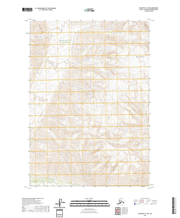 McCarthy A-3 NE, AK — USGS 7.5-minute topo (2023)