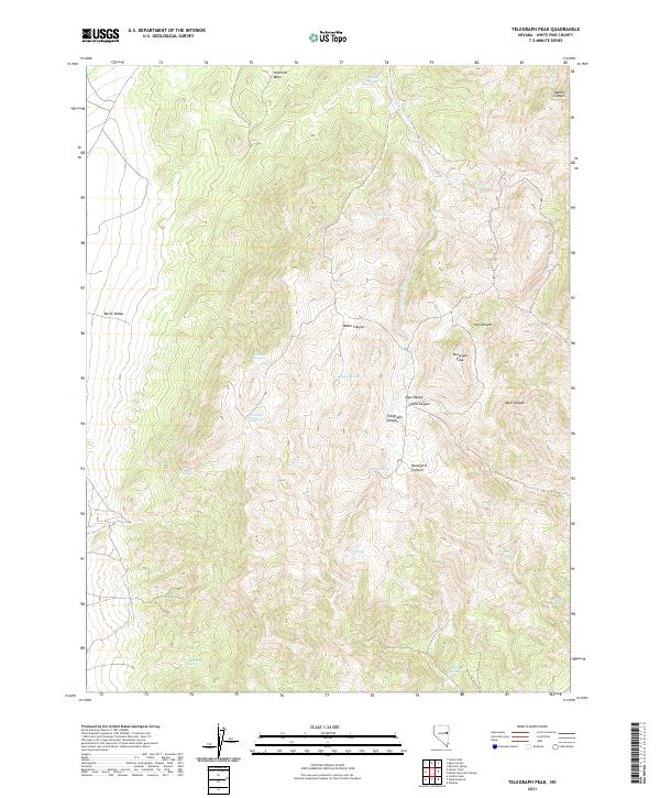 Telegraph Peak, NV — USGS 7.5-minute topo (2021)