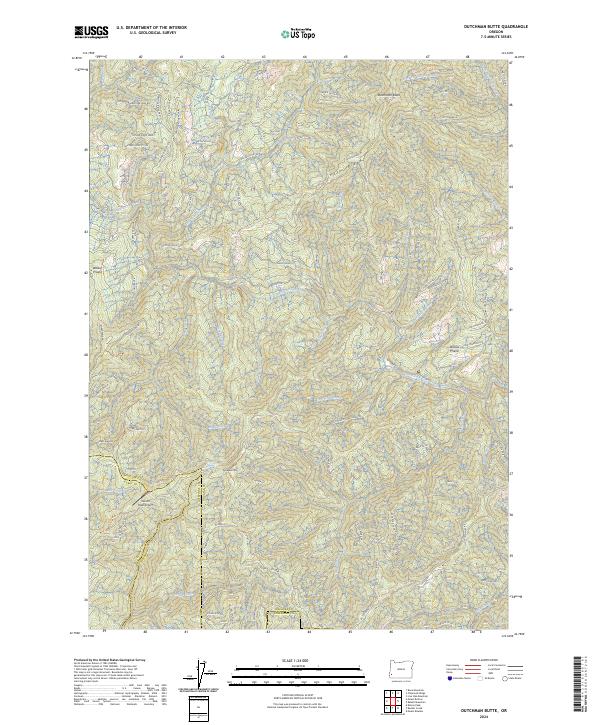 Dutchman Butte, OR — USGS 7.5-minute topo (2024)