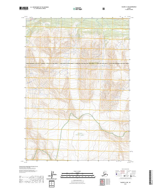 Valdez A-4 NE, AK — USGS 7.5-minute topo (2023)