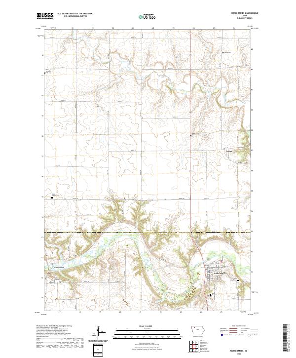 Sioux Rapids, IA — USGS 7.5-minute topo (2022)