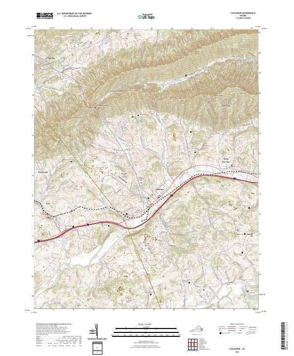 Chilhowie, VA — USGS 7.5-minute topo (2023)