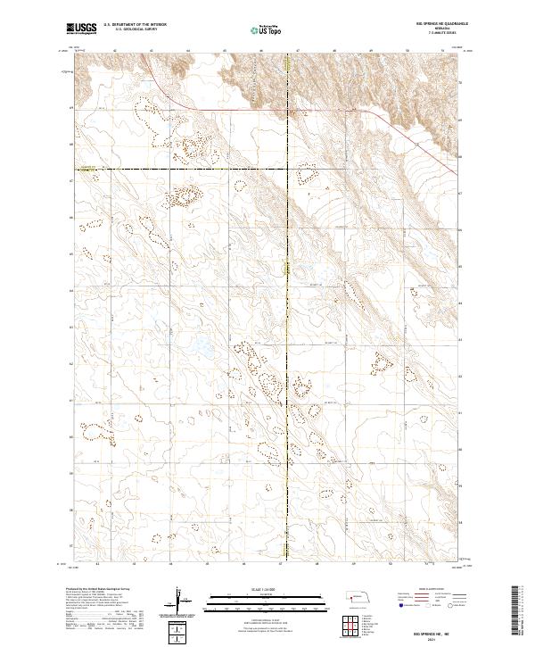 Big Springs NE, NE — USGS 7.5-minute topo (2021)
