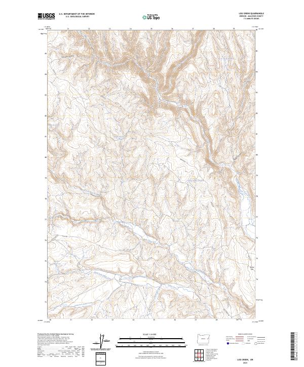 Log Creek, OR — USGS 7.5-minute topo (2023)