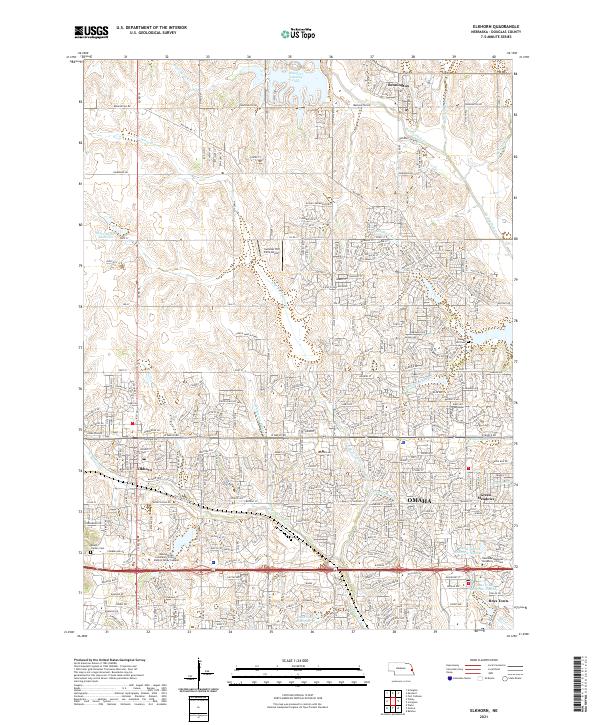 Elkhorn, NE — USGS 7.5-minute topo (2021)