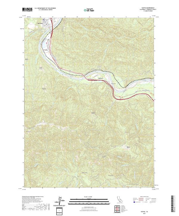 Scotia, CA — USGS 7.5-minute topo (2021)