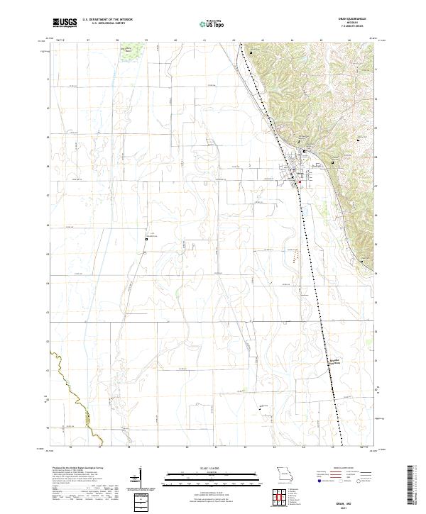 Oran, MO — USGS 7.5-minute topo (2021)