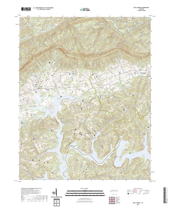 Well Spring, TN — USGS 7.5-minute topo (2022)