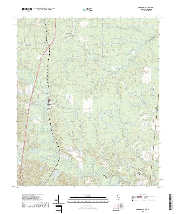 Porterville, MS-AL — USGS 7.5-minute topo (2024)