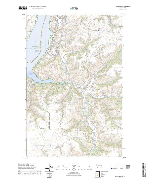 Olsen Canyon, WA — USGS 7.5-minute topo (2023)