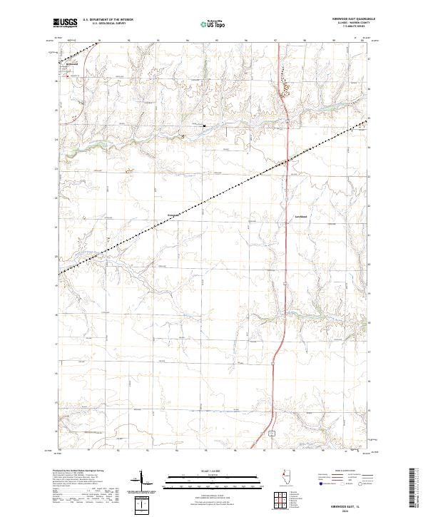 Kirkwood East, IL — USGS 7.5-minute topo (2024)