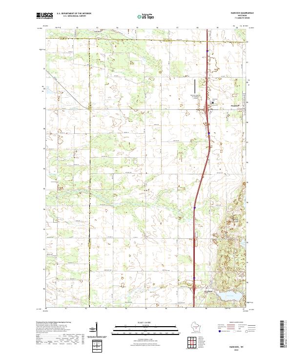 Hancock, WI — USGS 7.5-minute topo (2022)