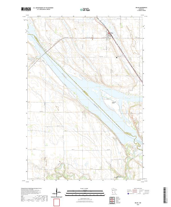 Milan, MN — USGS 7.5-minute topo (2022)