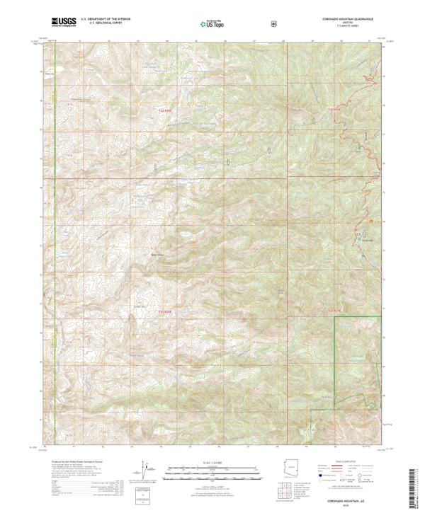 Coronado Mountain, AZ — USGS 7.5-minute topo (2026)