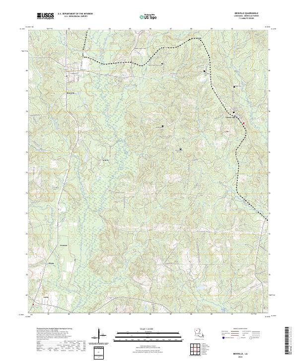 Bienville, LA — USGS 7.5-minute topo (2024)