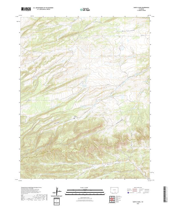 Santa Clara, CO — USGS 7.5-minute topo (2022)