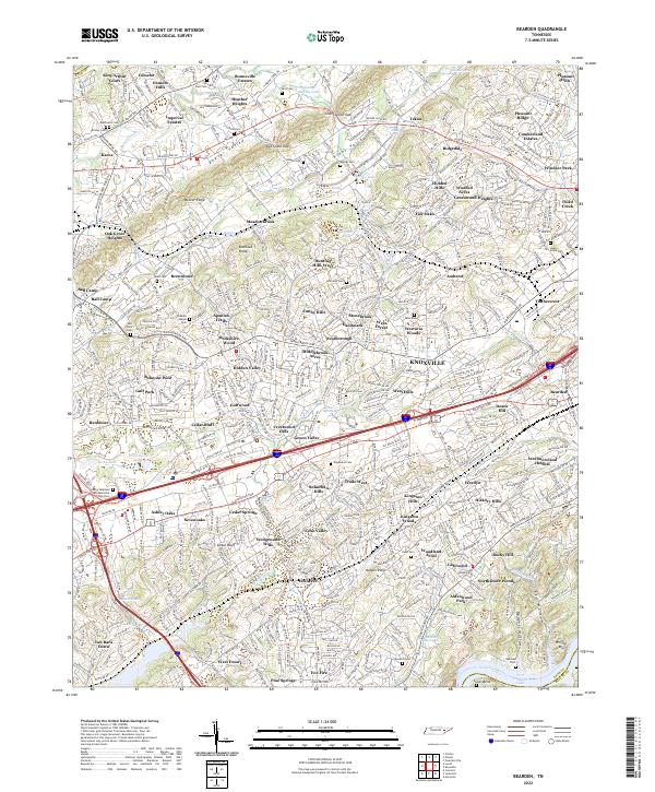 Bearden, TN — USGS 7.5-minute topo (2022)