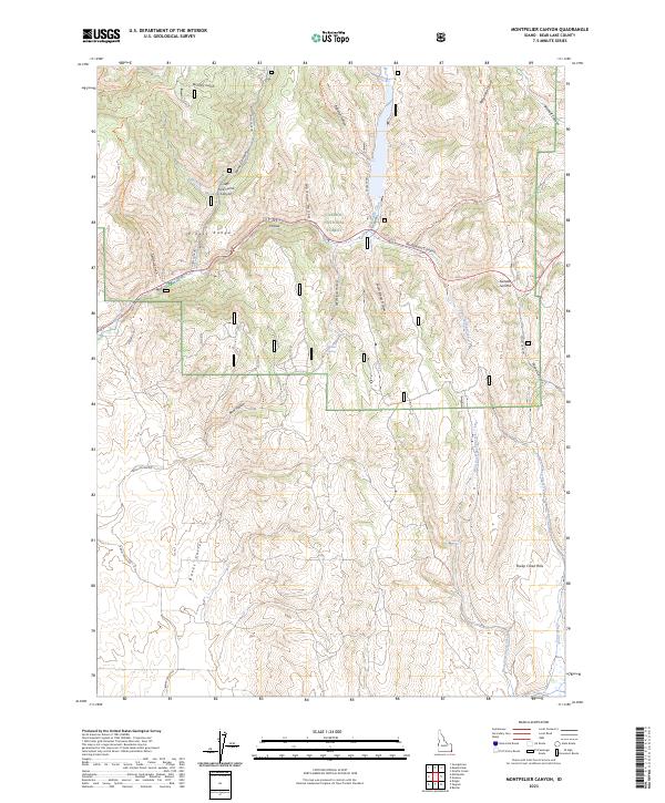 Montpelier Canyon, ID — USGS 7.5-minute topo (2023)