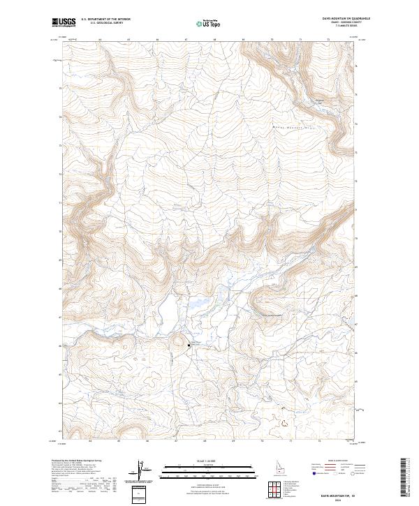 Davis Mountain SW, ID — USGS 7.5-minute topo (2024)