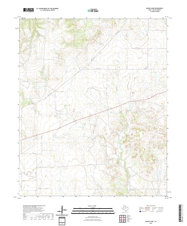 Moons Camp, TX — USGS 7.5-minute topo (2022)