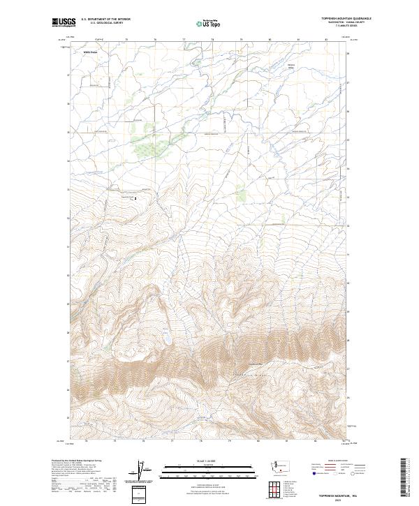 Toppenish Mountain, WA — USGS 7.5-minute topo (2023)