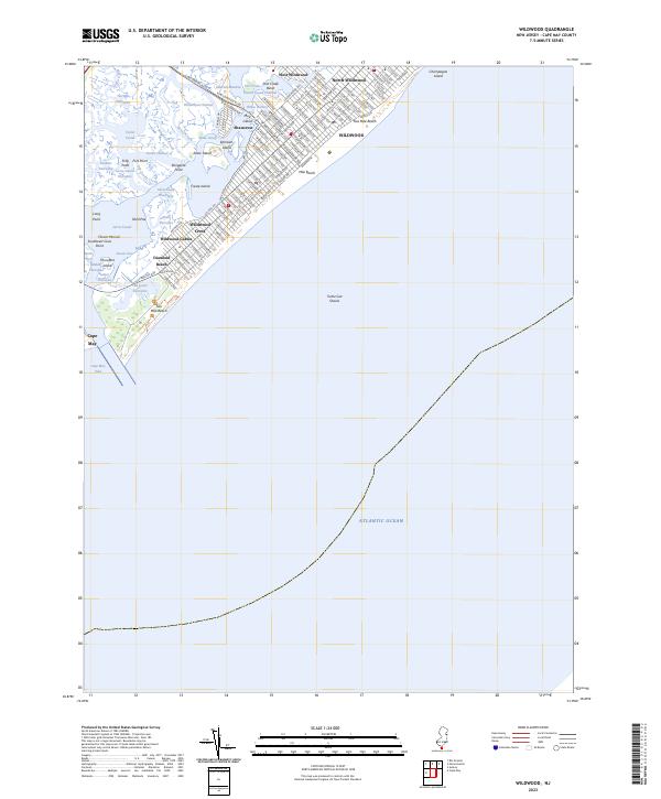 Wildwood, NJ — USGS 7.5-minute topo (2023)
