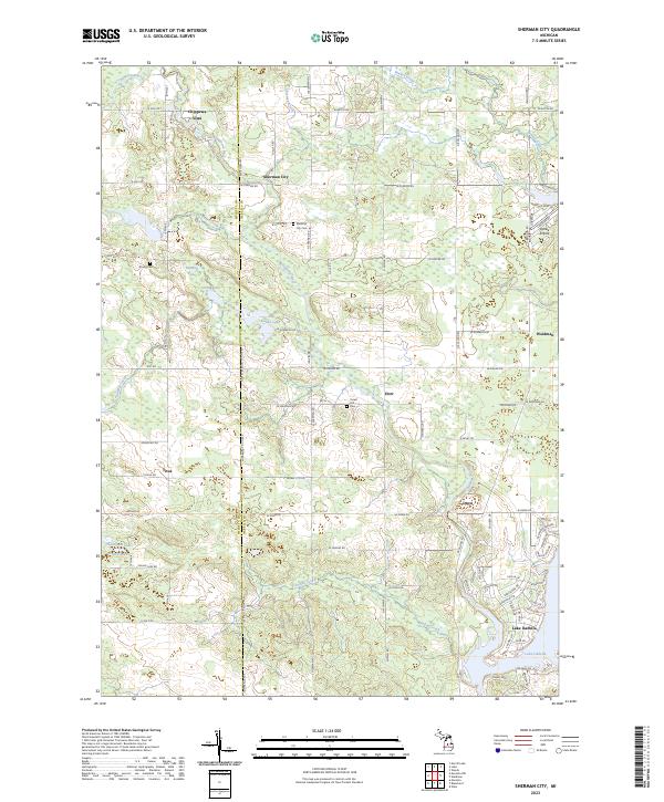 Sherman City, MI — USGS 7.5-minute topo (2023)