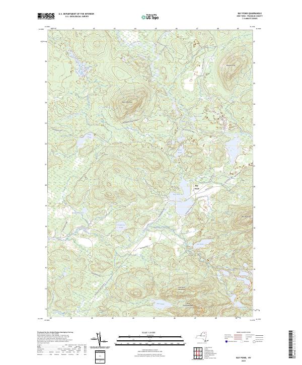 Bay Pond, NY — USGS 7.5-minute topo (2023)