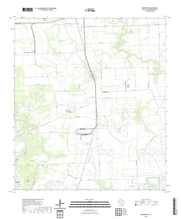 Wadsworth, TX — USGS 7.5-minute topo (2022)
