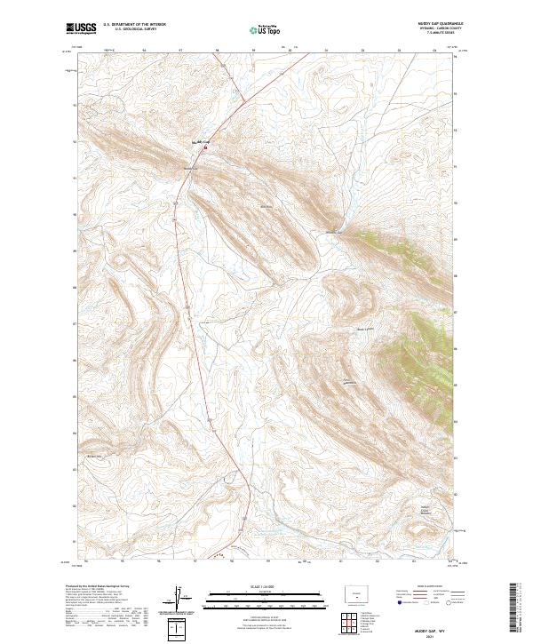 Muddy Gap, WY — USGS 7.5-minute topo (2021)