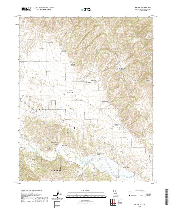 Williams Hill, CA — USGS 7.5-minute topo (2021)
