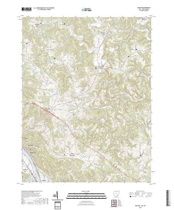 Chester, OH-WV — USGS 7.5-minute topo (2023)