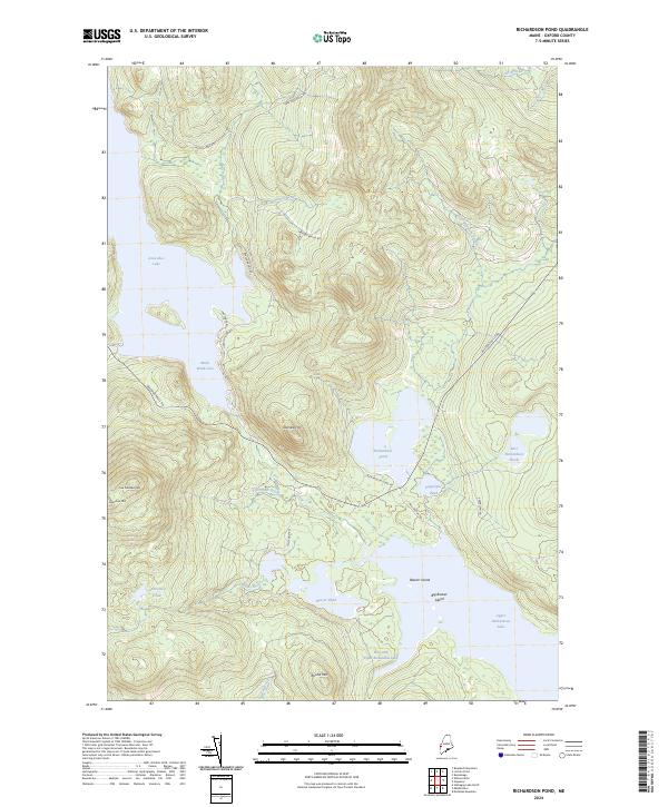 Richardson Pond, ME — USGS 7.5-minute topo (2024)