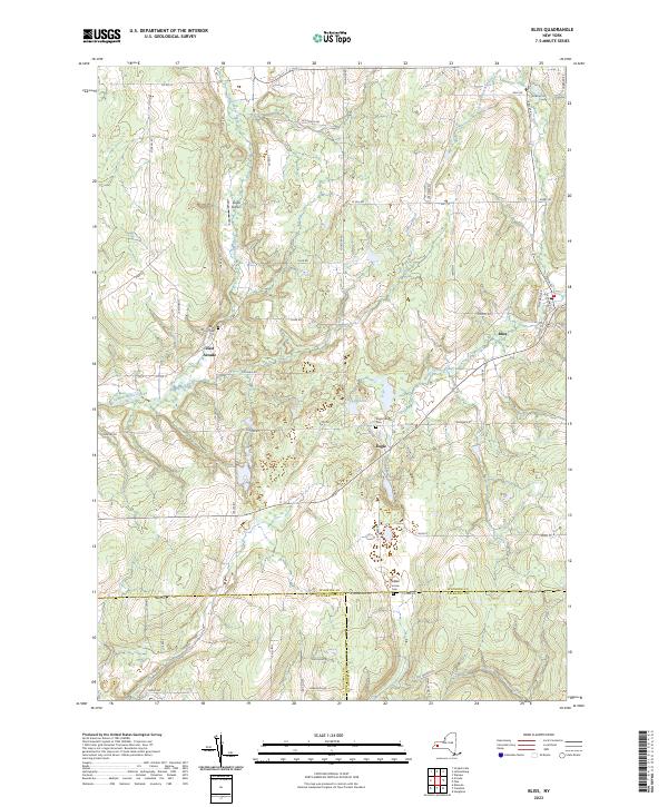 Bliss, NY — USGS 7.5-minute topo (2023)